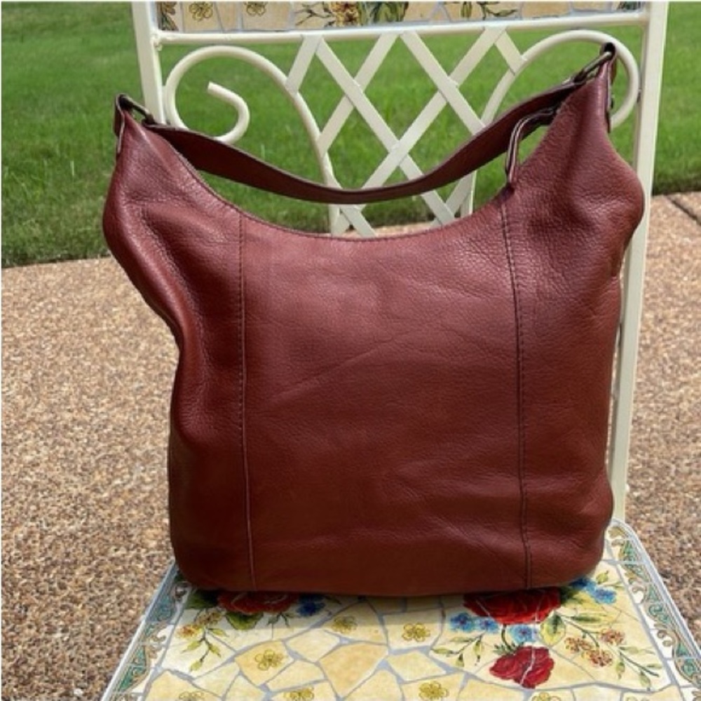 American Leather Co. brown leather shoulder bag EUC